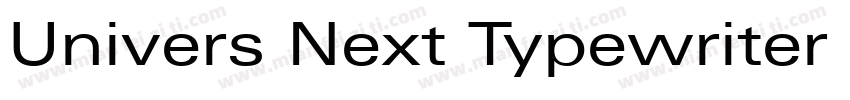 Univers Next Typewriter W04 Bd字体转换